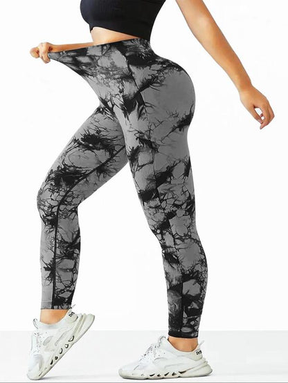 Women'S Tie Dye Print High Waist Sports Leggings, Comfy Breathable Skinny Pants, Gym Workout Running Yoga Pants, Back to School Outfits, Ladies Sportswear, Fall Outfits 2024, Gym Clothing, Leggings for Women