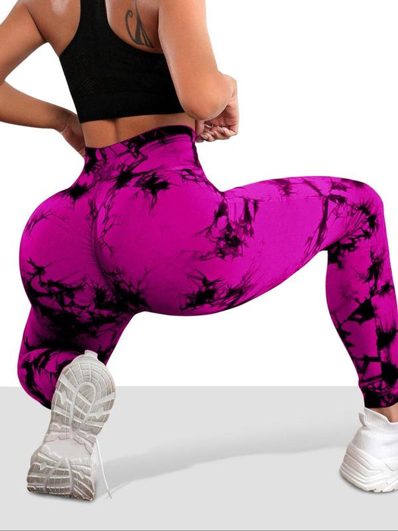 Women'S Tie Dye Print High Waist Sports Leggings, Comfy Breathable Skinny Pants, Gym Workout Running Yoga Pants, Back to School Outfits, Ladies Sportswear, Fall Outfits 2024, Gym Clothing, Leggings for Women