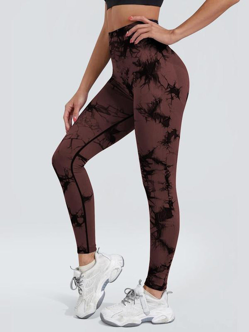 Women'S Tie Dye Print High Waist Sports Leggings, Comfy Breathable Skinny Pants, Gym Workout Running Yoga Pants, Back to School Outfits, Ladies Sportswear, Fall Outfits 2024, Gym Clothing, Leggings for Women