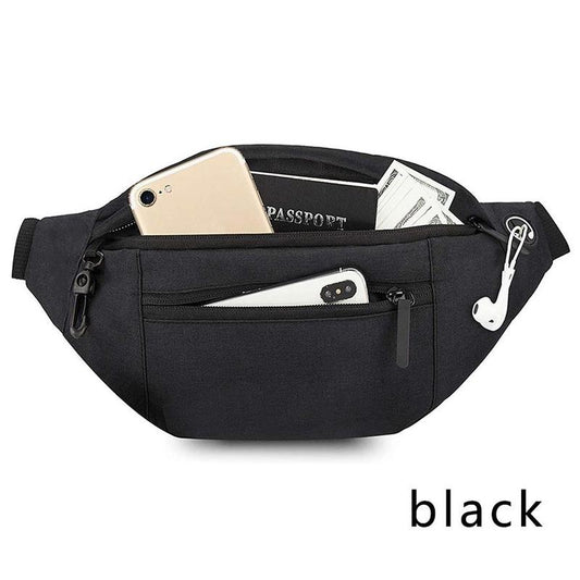 Versatile Outdoor Leisure Sports Belt Bag Waterproof Fitness Travel Crossbody Chest Bag Adjustable Strap Nylon Crossbody Bag Headphone Bag