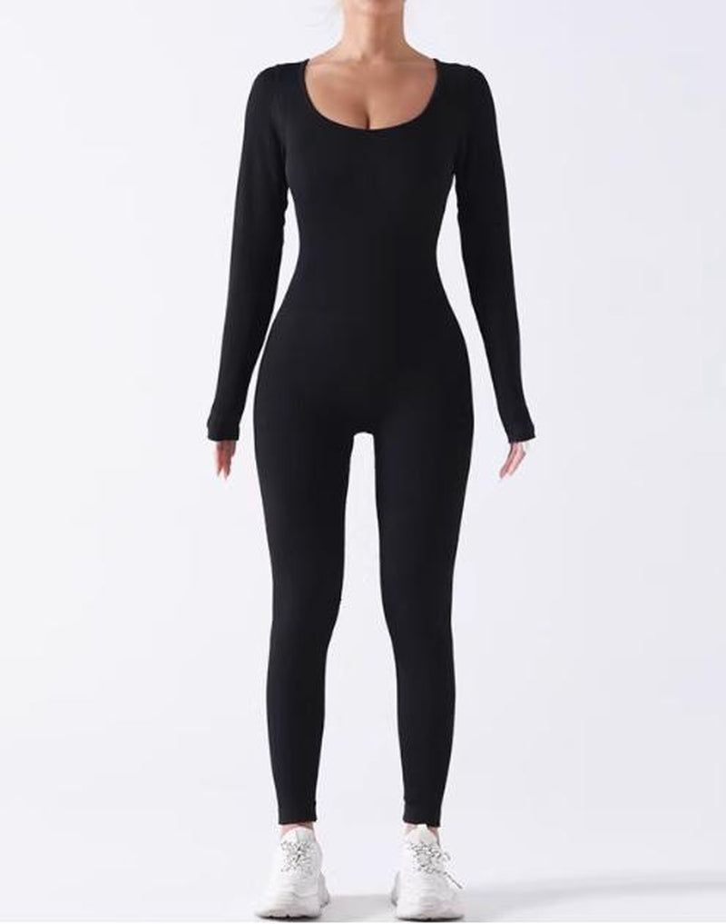 Women Yoga Jumpsuits,Body Shaper One-Piece Yoga Suit for Women 2025 Tight Top, Fitness ,One Piece Long Sleeve Leggings Romper Basic Womenswear Outfit