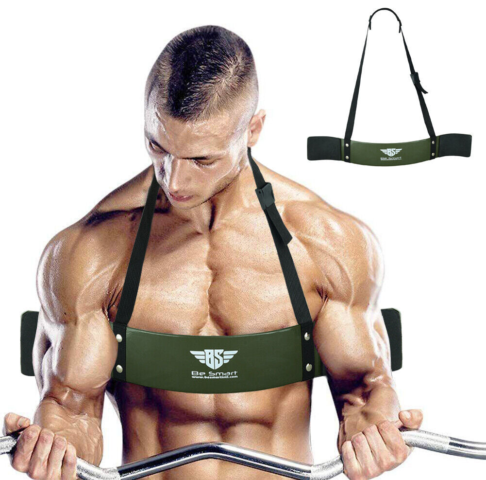 Arm Blaster Biceps Isolator Gym Bar Curl Support Triceps Muscle Builder Training