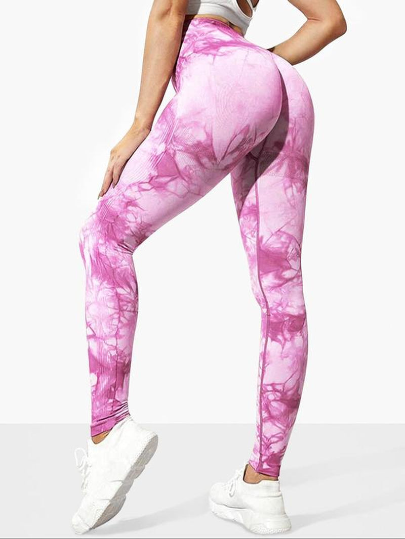 Women'S Tie Dye Print High Waist Sports Leggings, Comfy Breathable Skinny Pants, Gym Workout Running Yoga Pants, Back to School Outfits, Ladies Sportswear, Fall Outfits 2024, Gym Clothing, Leggings for Women