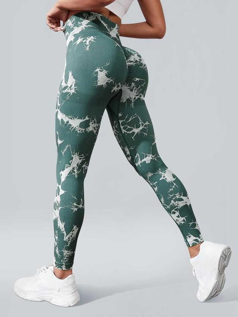 Women'S Tie Dye Print High Waist Sports Leggings, Comfy Breathable Skinny Pants, Gym Workout Running Yoga Pants, Back to School Outfits, Ladies Sportswear, Fall Outfits 2024, Gym Clothing, Leggings for Women