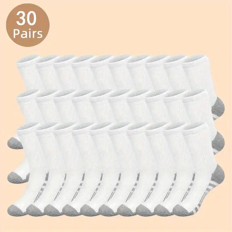 30 Pairs of Long Socks for Men Fall Winter Stockings Fall Sports Socks for Men Menswear Bestie