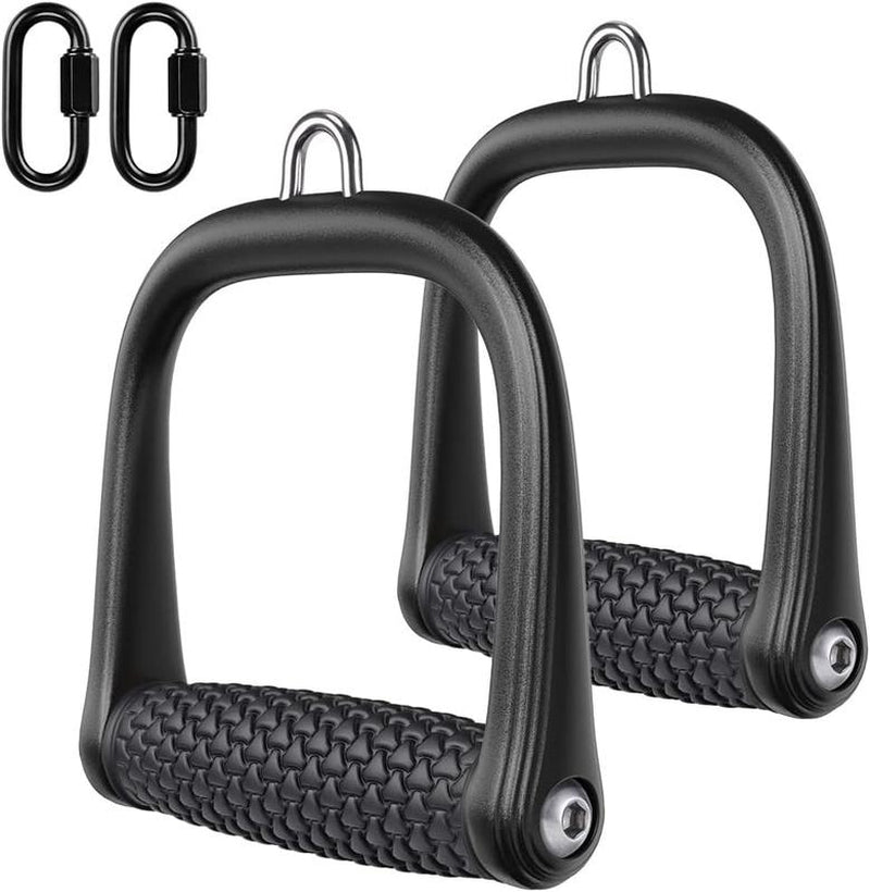 D Handle Cable Attachment Non-Slip Aluminum Alloy Grip for Gym & Home Workouts, Comfortable & Durable Design Pushdown Tricep