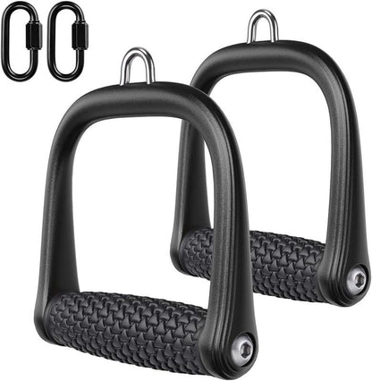 D Handle Cable Attachment Non-Slip Aluminum Alloy Grip for Gym & Home Workouts, Comfortable & Durable Design Pushdown Tricep