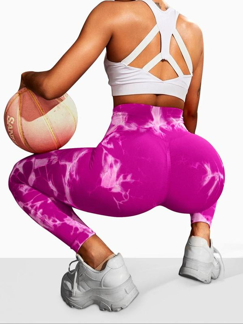 Women'S Tie Dye Print High Waist Sports Leggings, Comfy Breathable Skinny Pants, Gym Workout Running Yoga Pants, Back to School Outfits, Ladies Sportswear, Fall Outfits 2024, Gym Clothing, Leggings for Women