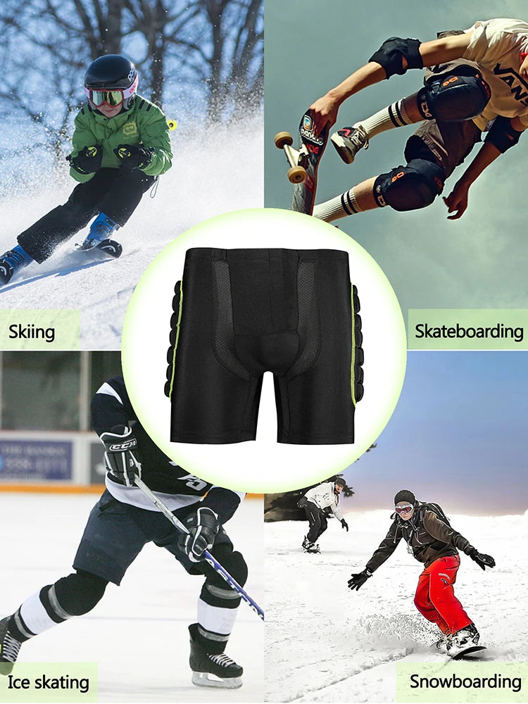 AVIVOR Protective Padded Shorts  Youth Snowboard,Skate and Ski,3D Protection for Hip,Butt and Tailbone