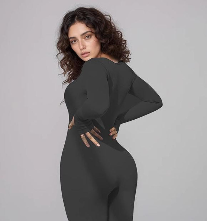 Women Yoga Jumpsuits,Body Shaper One-Piece Yoga Suit for Women 2025 Tight Top, Fitness ,One Piece Long Sleeve Leggings Romper Basic Womenswear Outfit