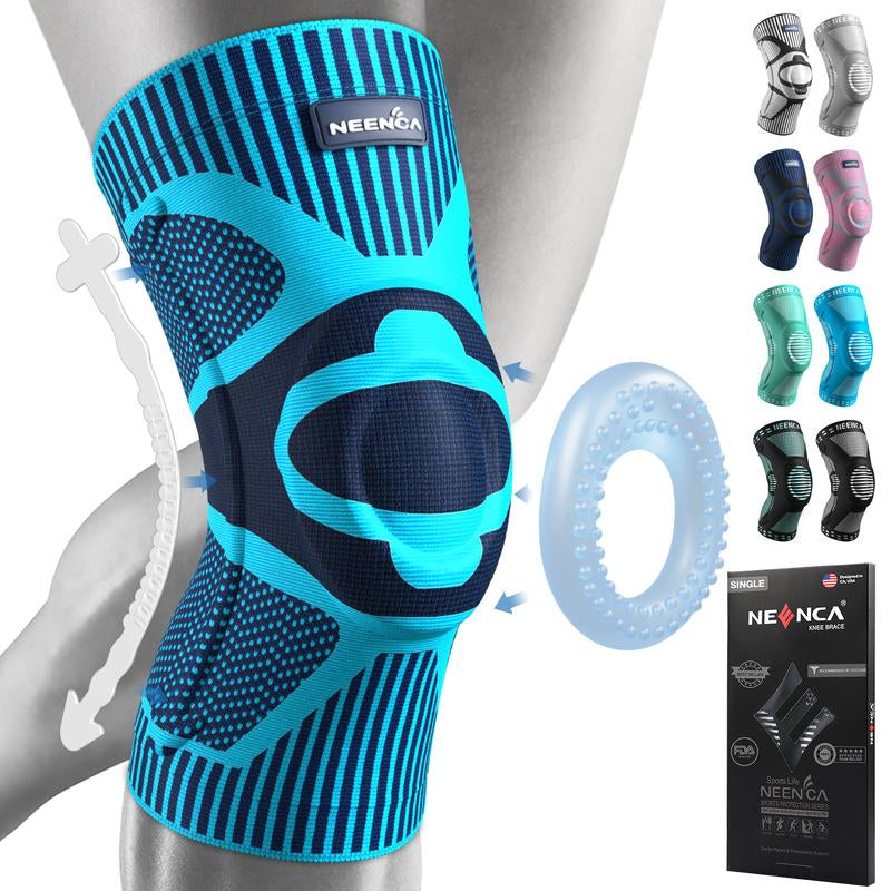 NEENCA Knee Sleeve for Runner, Workout, Gym, Basketball, Volleyball, Hiking Spicy Dill Breathable Sponge Knee Pads Tool