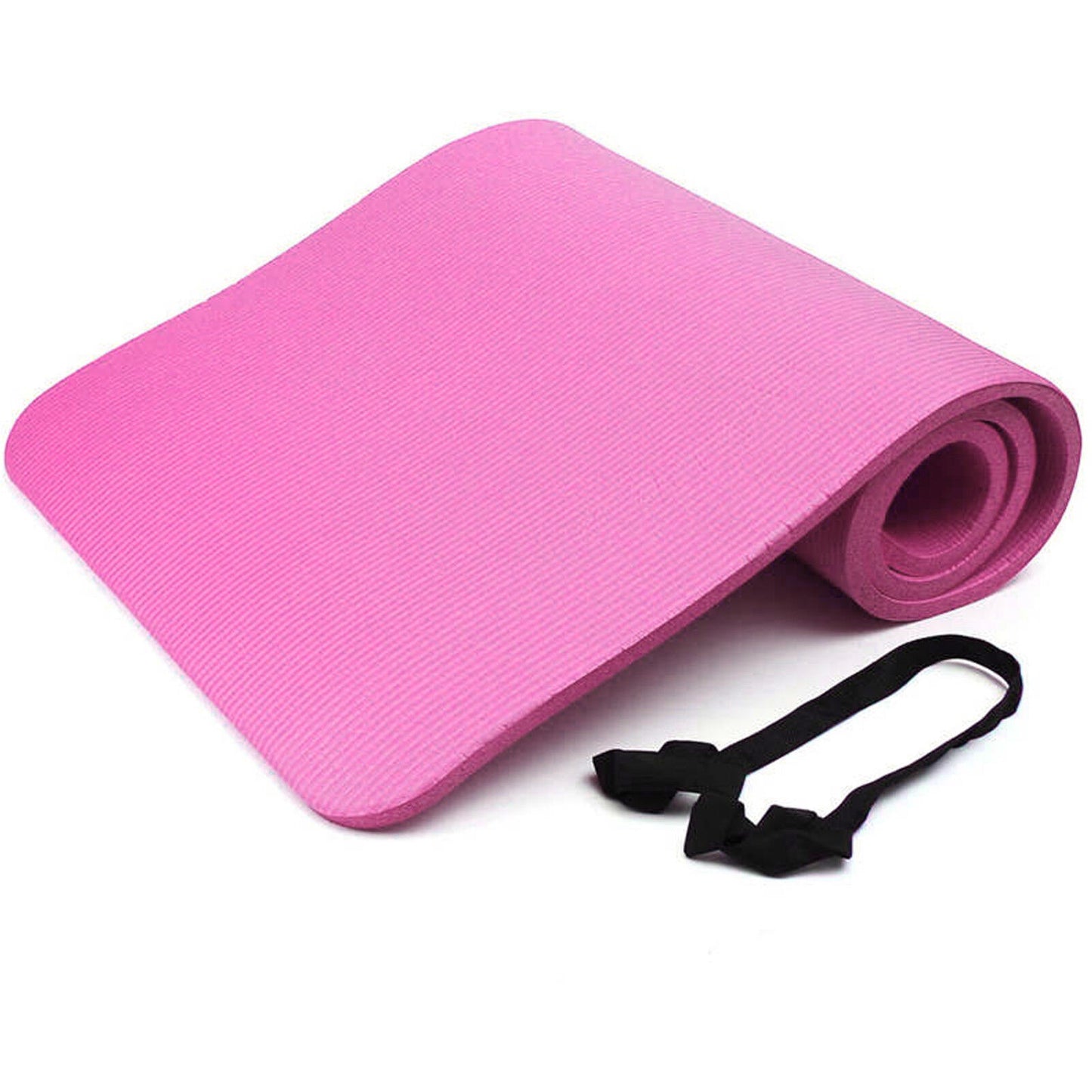 YOGA MAT 10MM THICK EXERCISE MAT GYM WORKOUT FITNESS PILATES HOME NON SLIP NBR