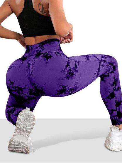 Women'S Tie Dye Print High Waist Sports Leggings, Comfy Breathable Skinny Pants, Gym Workout Running Yoga Pants, Back to School Outfits, Ladies Sportswear, Fall Outfits 2024, Gym Clothing, Leggings for Women